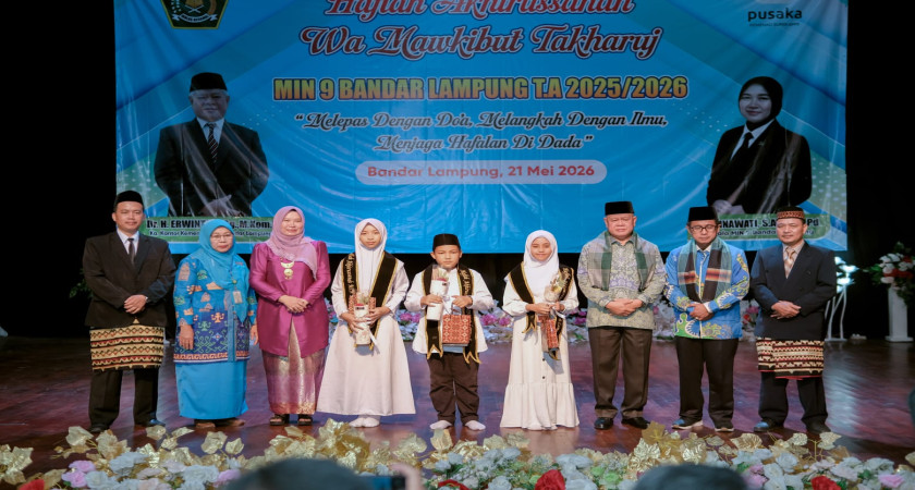 Haflah Akhirussanah  Siswa Kelas 6 Tahun 2026 MIN 9 Bandarlampung Berjalan Sukses
